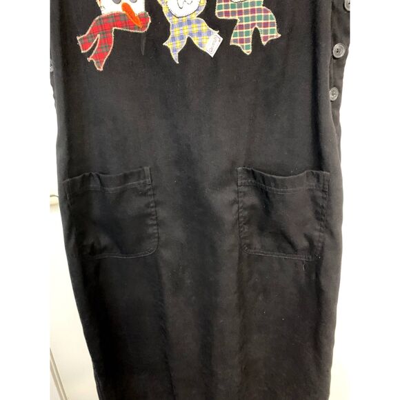 Vintage Beverly's Snowman Artwear Maxi Dress Size Medium - Picture 3 of 8